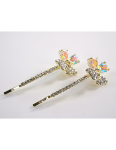 Wsuwka do włosów KWIATKI z kryształkami 2 szt. Lolita... 2