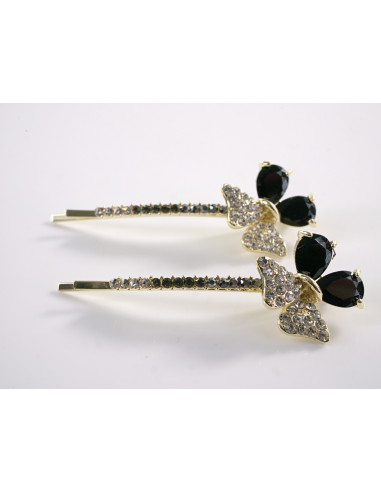 Wsuwka do włosów KWIATKI z kryształkami 2 szt....