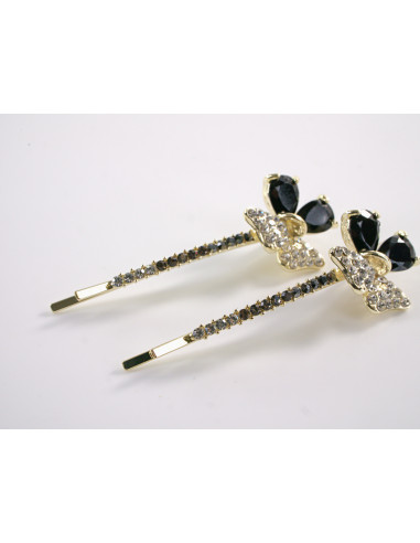 Wsuwka do włosów KWIATKI z kryształkami 2 szt....