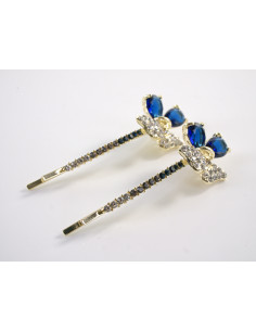 Wsuwka do włosów KWIATKI z kryształkami 2 szt. Lolita... 2