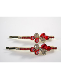 Wsuwka do włosów KOKARDKA z kryształkami 2 szt. Lolita...