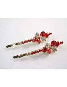 Wsuwka do włosów KOKARDKA z kryształkami 2 szt. Lolita... 2