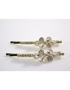 Wsuwka do włosów KWIATKI z kryształkami 2 szt. Lolita...