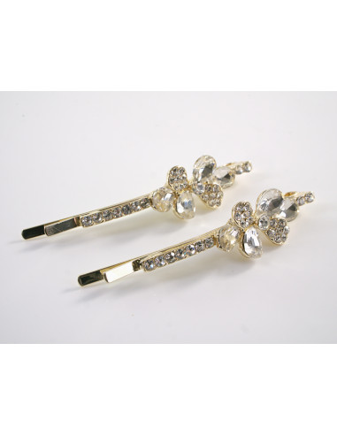 Wsuwka do włosów KWIATKI z kryształkami 2 szt....