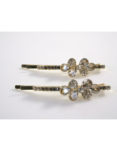 Wsuwka do włosów KWIATKI z kryształkami 2 szt....