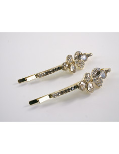 Wsuwka do włosów KWIATKI z kryształkami 2 szt. Lolita... 2