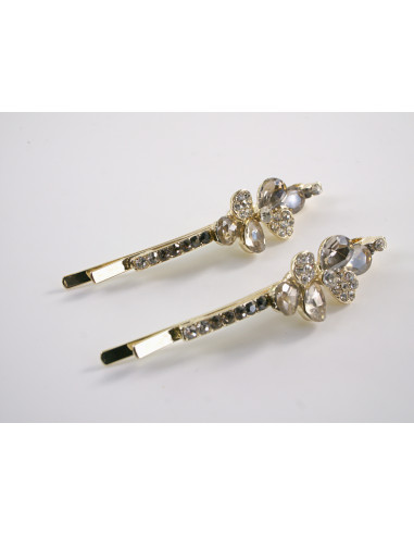 Wsuwka do włosów KWIATKI z kryształkami 2 szt....