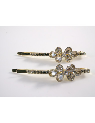 Wsuwka do włosów KWIATKI z kryształkami 2 szt....