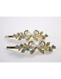 Wsuwka do włosów KOKARDA z kryształkami 2 szt. Lolita...