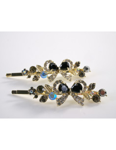Wsuwka do włosów KOKARDA z kryształkami 2 szt. Lolita...