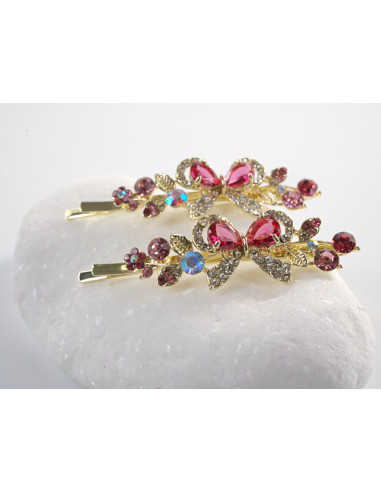 Wsuwka do włosów KOKARDA z kryształkami 2 szt....