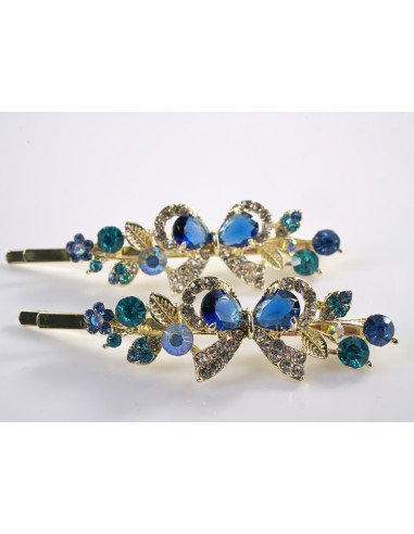 Wsuwka do włosów KOKARDA z kryształkami 2 szt....