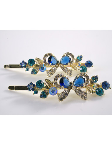 Wsuwka do włosów KOKARDA z kryształkami 2 szt....