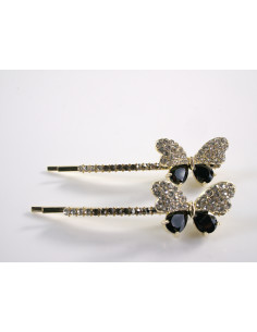 Wsuwka do włosów MOTYLKI z kryształkami 2 szt. Lolita... 2