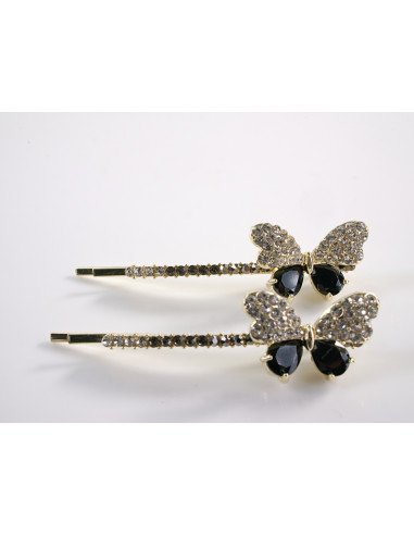 Wsuwka do włosów MOTYLKI z kryształkami 2 szt....