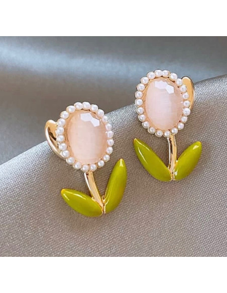 Kolczyki TULIPANY nie uczulające Lolita Accessories srebrny sztyft 925