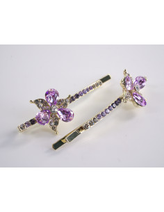 Wsuwka do włosów KWIATEK z kryształkami 2 szt. Lolita... 2