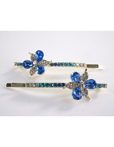 Wsuwka do włosów KWIATEK z kryształkami 2 szt....