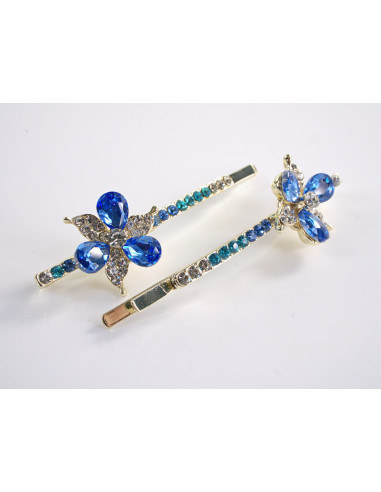 Wsuwka do włosów KWIATEK z kryształkami 2 szt....