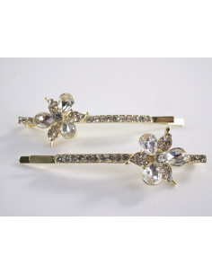 Wsuwka do włosów KWIATEK z kryształkami 2 szt. Lolita...