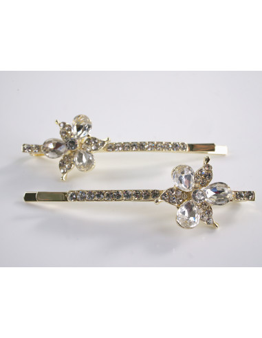 Wsuwka do włosów KWIATEK z kryształkami 2 szt....