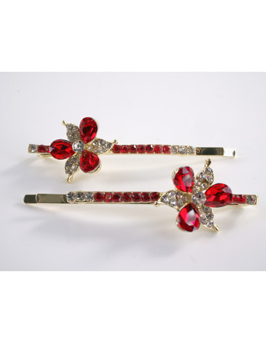 Wsuwka do włosów  KWIATEK z kryształkami 2 szt....