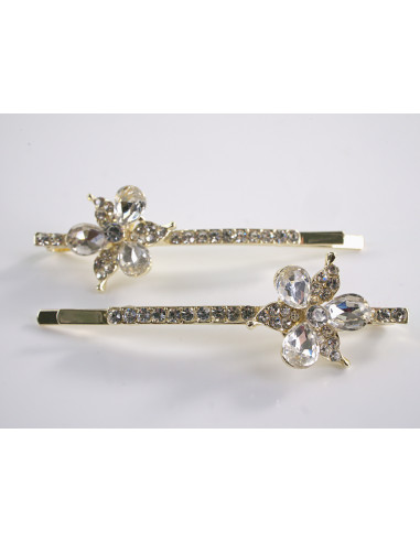 Wsuwka do włosów KWIATEK z kryształkami 2 szt....