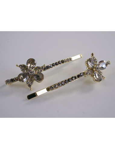 Wsuwka do włosów z KWIATEK z kryształkami 2...