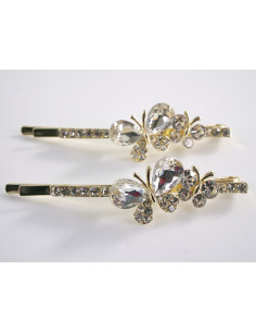 Wsuwka do włosów MOTYLEK z kryształkami 2 szt. Lolita...