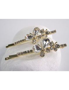 Wsuwka do włosów MOTYLEK z kryształkami 2 szt. Lolita... 2