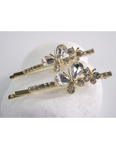 Wsuwka do włosów MOTYLEK z kryształkami 2 szt....