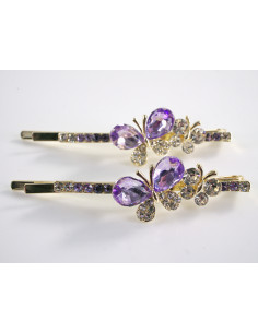 Wsuwka do włosów MOTYLEK z kryształkami 2 szt. Lolita...