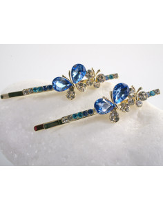 Wsuwka do włosów MOTYLEK z kryształkami 2 szt. Lolita... 2