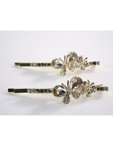 Wsuwka do włosów MOTYLEK z kryształkami 2 szt....