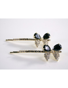 Wsuwka do włosów MOTYLEK z kryształkami 2 szt. Lolita...