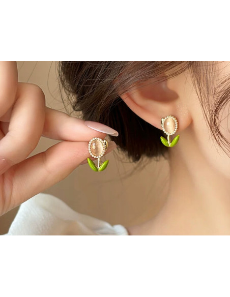 Kolczyki TULIPANY nie uczulające Lolita Accessories srebrny sztyft 925