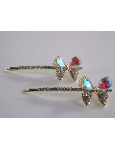 Wsuwka do włosów MOTYLEK z kryształkami 2 szt....