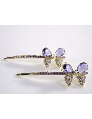 Wsuwka do włosów MOTYLEK z kryształkami 2 szt....