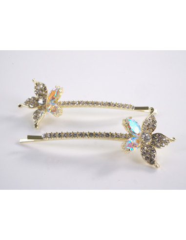 Wsuwka do włosów KWIATEK z kryształkami 2 szt....