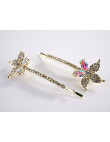 Wsuwka do włosów KWIATEK z kryształkami 2 szt....