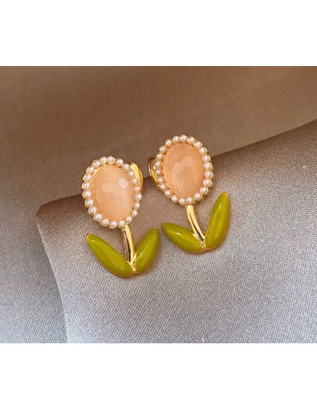 Kolczyki TULIPANY nie uczulające Lolita Accessories srebrny sztyft 925