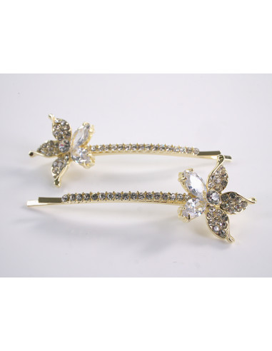 Wsuwka do włosów KWIATEK z kryształkami 2 szt....