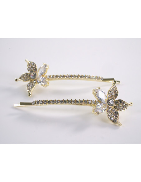 Wsuwka do włosów KWIATEK z kryształkami 2 szt. Lolita Akcesoria CRYSTAL