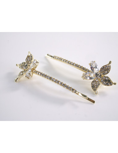 Wsuwka do włosów KWIATEK z kryształkami 2 szt....