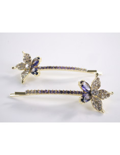 Wsuwka do włosów KWIATEK z kryształkami 2 szt. Lolita...