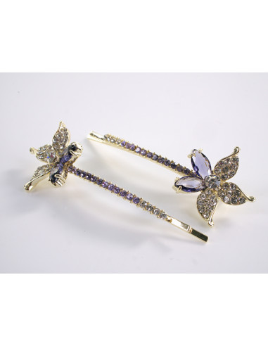 Wsuwka do włosów KWIATEK z kryształkami 2 szt....