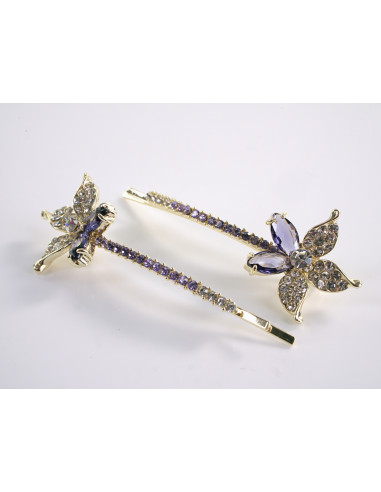 Wsuwka do włosów KWIATEK z kryształkami 2 szt....