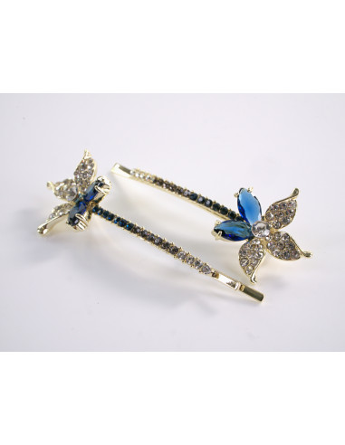 Wsuwka do włosów KWIATEK z kryształkami 2 szt....