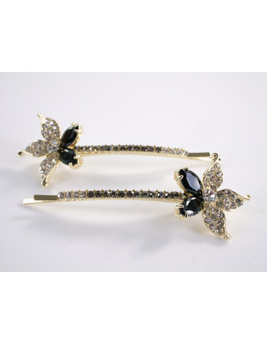 Wsuwka do włosów KWIATEK z kryształkami 2 szt....