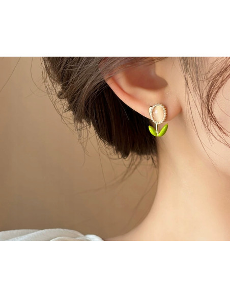 Kolczyki TULIPANY nie uczulające Lolita Accessories srebrny sztyft 925